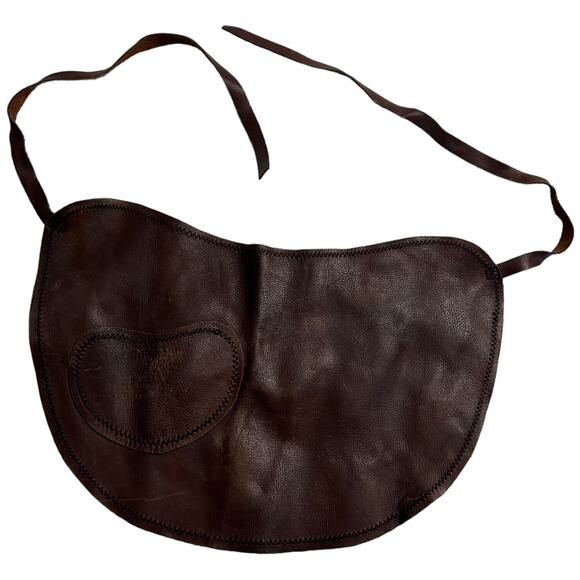 Handmade Brown Leather Half Apron Waist Work Utility Workshop Artisan Server - Picture 11 of 13